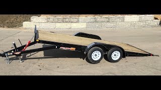 HampH MX 7x18 Manual Tilt Car Hauler Trailer 7000 GVW [upl. by Sirahc]