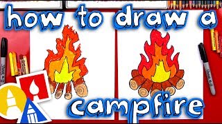 How To Draw A Campfire [upl. by Autrey]