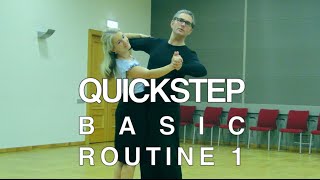 How to Dance Quickstep  Basic Routine 1 [upl. by Karee957]