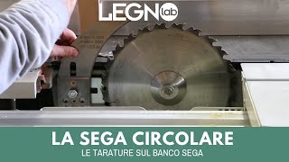 LA SEGA CIRCOLARE Le tarature sul banco sega [upl. by Edivad363]