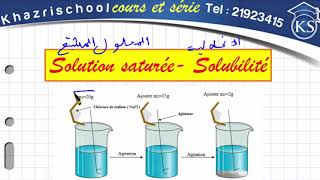 Solution saturée Solubilité 1ere année [upl. by Grae]