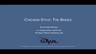 Chicago Style The Basics [upl. by Valda]