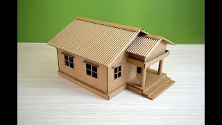 Make a Beautiful House from Cardboard  simple DIY [upl. by Adiasteb]