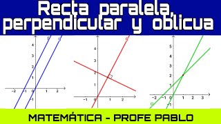 Rectas paralelas perpendiculares y oblicuas [upl. by Schou]