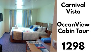 Carnival Vista Cabin Tour  Ocean View  Cabin 1298 [upl. by Vinny]