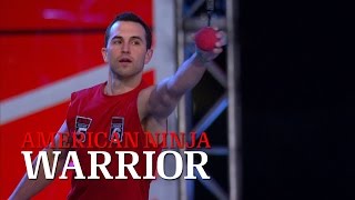 Joe Moravsky at Stage 3 of the 2014 National Finals  American Ninja Warrior [upl. by Oderfigis]