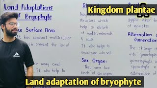 The land adaptation of bryophyte  Class 11 Biology [upl. by Enialed]