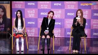 My teenage girl press conference  gidle soyeon aiki ock joohyun [upl. by Lydell509]