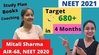 How to Score 680 in 4 Months  NEET 2021 Strategy [upl. by Reyotal]