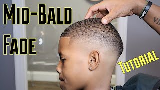 Barber Tutorial How To Do A Mid Bald Fade [upl. by Libnah]