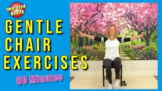 60 Minute CHAIR EXERCISES for SENIORS 💗  Full Body Workout at Home [upl. by Trefler]