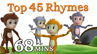 Five Little Monkeys Jumping On The Bed Nursery Rhyme  Kids Songs  3D English Rhymes for Children [upl. by Ardnikal508]