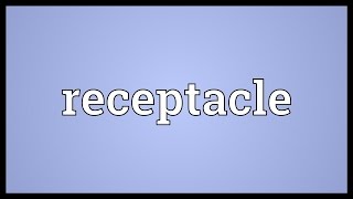 Receptacle Meaning [upl. by Tirza704]