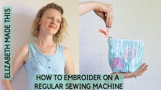 How to embroider on a regular sewing machine [upl. by Massab]