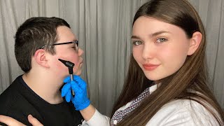 ASMR Cranial Nerve Exam on Real Patient  Testing the 5 Senses [upl. by Berl]