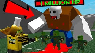 ROBLOX ZOMBIE ATTACK HARD MODE INSANE BOSSES [upl. by Doyle]