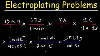 Electrolysis amp Electroplating Practice Problems  Electrochemistry [upl. by Talich]