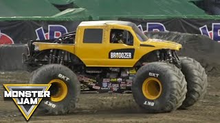 Diesel Dave  BroDozer INSANE Consecutive Backflip  Monster Jam Anaheim 2019  Monster Jam [upl. by Ainoet]