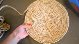 DIY Nautical Inspired Sisal Rope Placemat [upl. by Laurita340]