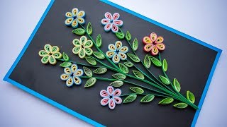 Mothers day  Quilling Flower  How to make Quilling Flowers  Quilling for Beginners  DIY 💚 [upl. by Nicolea]