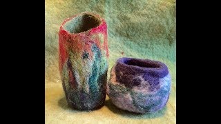 Wet Felted Wool Bowl [upl. by Buine]