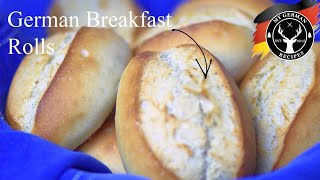 Authentic German Rolls  Brötchen  Schrippen 🫓 ✪ MyGermanRecipes [upl. by Elodea]