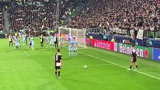 Paulo Dybala free kick goal vs Atletico FAN VIEW [upl. by Valsimot]