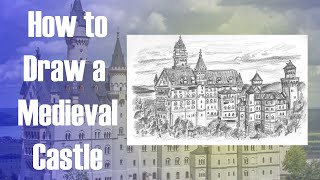 How to Draw a Medieval Castle [upl. by Akehsat]