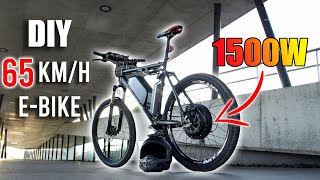 DIY Electric Bike 65kmh Using 1500W EBike Conversion Kit [upl. by Naryk471]