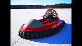 Ice fishing hovercraft onboard hovercraft on ice [upl. by Vlad173]