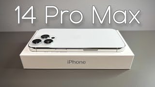 iPhone 14 Pro Max WhiteSilver  Unboxing amp First Impressions [upl. by Yetti249]