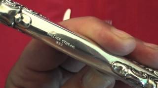 Southern Staples How to Identify Sterling Silver Flatware Markings [upl. by Laynad65]