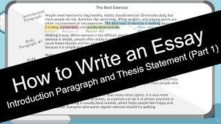 How to Write an Essay Introduction Paragraph with Worksheet [upl. by Aramoy349]