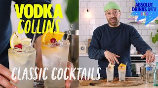 The Vodka Collins  Summer Cocktails  Absolut Drinks [upl. by Enetsuj]