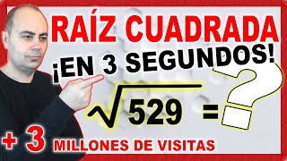 💥quotTÉCNICA Para Hacer Una RAÍZ CUADRADA En 3 SEGUNDOSquot💥Matemáticas Mágicas💥Cálculo Mental [upl. by Elvira]