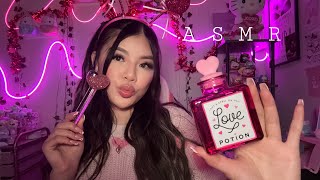 ASMR  Valentines Day Spa Treatment 💗 personal attention kisses face touching [upl. by Arihs]