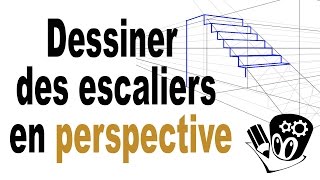 Comment dessiner des escaliers en perspective [upl. by Hinman]