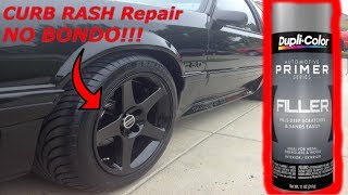 Curb Rash Repair on Black Wheel [upl. by Gahl]