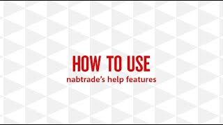 How to use nabtrades help features [upl. by Glynas13]