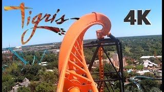 Tigris POV On Ride  Busch Gardens Tampa  Front amp Backwards [upl. by Beau]