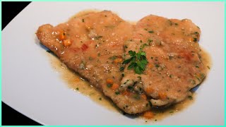 Turkey Scaloppine with White wine sauce  Scaloppine al vino bianco  Original Italian recipe [upl. by Reteid]