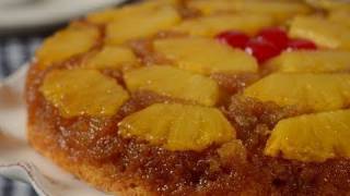 Pineapple Upside Down Cake Classic Version  Joyofbakingcom [upl. by Nigrom]