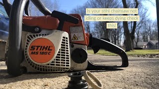 stihl ms180c that wont idle and runs rough watch this [upl. by Jun896]