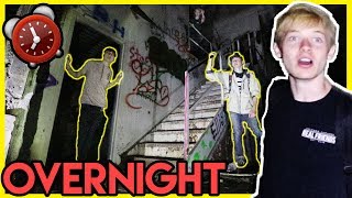 OVERNIGHT AT ABANDONED WAREHOUSE scary  24 Hour Challenge [upl. by John]