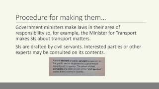 Types of delegated legislation 3 Statutory Instruments [upl. by Asiluy899]