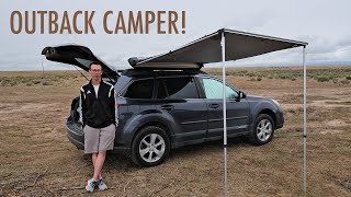 A Clever Subaru Outback Camping Setup SUV Camper Build [upl. by Llekcor851]