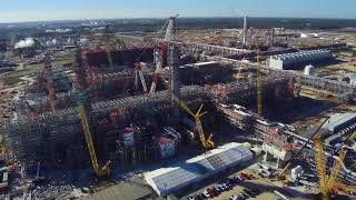 Sasol’s US Mega Project December 2017  Latest aerial view of construction [upl. by Ainerol262]