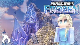 Building ELSAS ICE CASTLE in Minecraft [upl. by Arch]