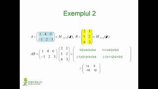 Inmultirea matricelor 1  Algebra cls a 11a [upl. by Plath]