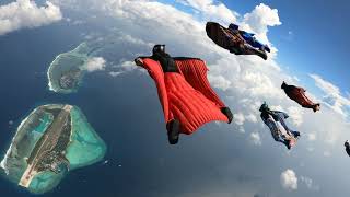 Wingsuit Flying over the Maldives Islands [upl. by Ynotna2]